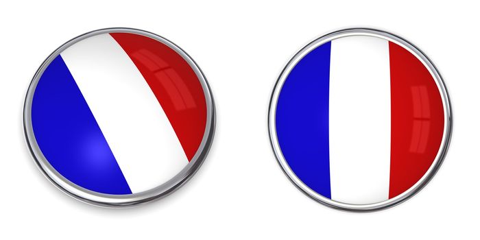 button style banner in 3D of France