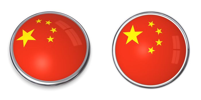 button style banner in 3D of China