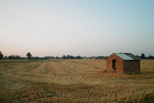 a rural landscape after harvest