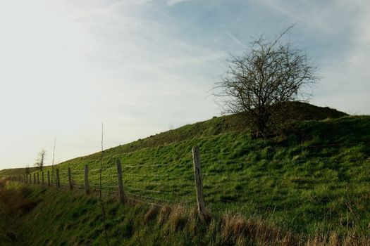 landscape with sky and hill
