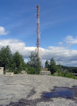 Two radio towers