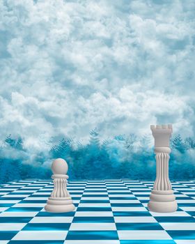 Chess In The Clouds Background