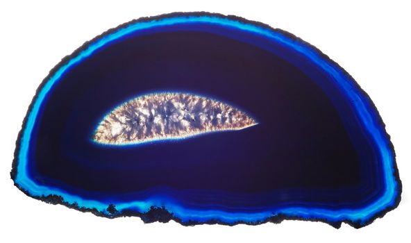 A beautifully backlit piece of agate