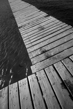 Wooden pier detail