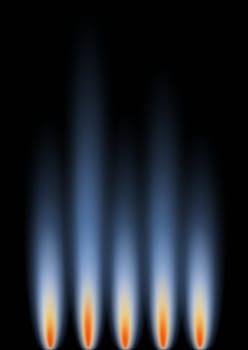 An abstract background in portrait format, representative of gas flames.