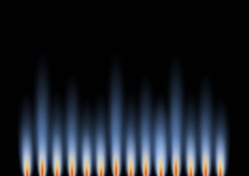 An abstract background in landscape format, representative of gas flames.