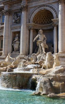 Trevi Fountain Rome, Italy at night.