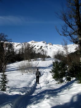 The main Caucasian ridge; rocks; a relief; a landscape; a hill; a panorama