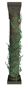 Singular column with vines