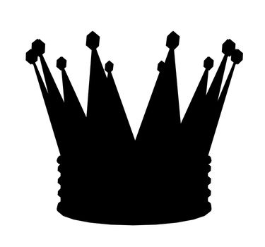 Black silhouette of a crown