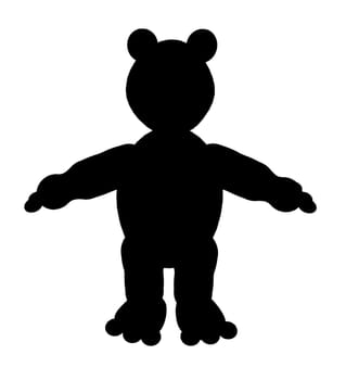 Teddy bear silhouette