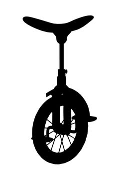 Black unicycle silhouette