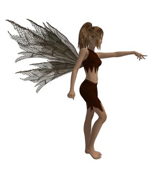 Guardian fairy of the forest in a standing pose