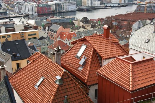 Picture of Bergen with rooftop view