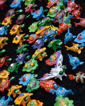 Small toys for sale at a street market