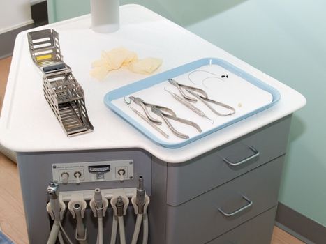 a cabinet with braces adjusting tools