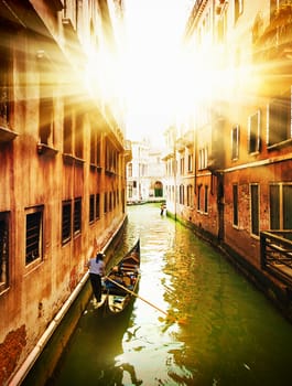 Postcard from Italy.Venice - Exquisite antique buildings along Canals.