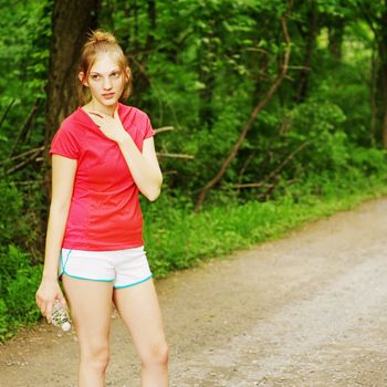 Woman trail runner, from a complete series of photos.