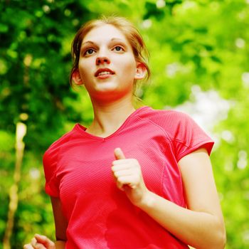 Woman trail runner, from a complete series of photos.