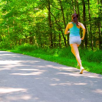 Young woman exercising, from a complete series of photos.