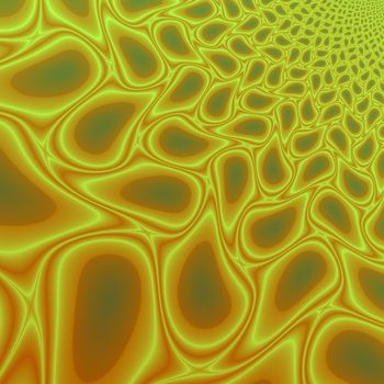 Abstract yellow and orange rendered fractal background
