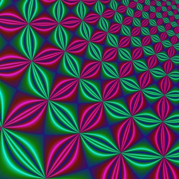 Abstract red and green rendered fractal background