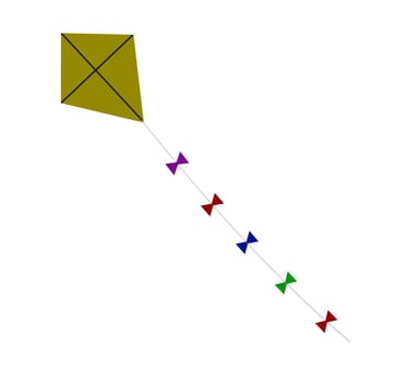 Illustration of a kite on a white background
