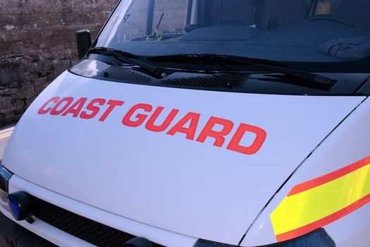 the front of a coast guard vehicle