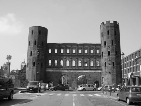 Porte Palatine ancient Roman gates, Turin, Italy