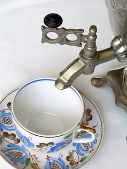Tea in Russia old style - with samovar