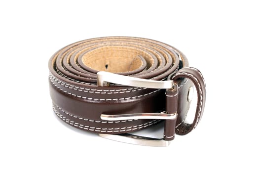 Close-up of brown twist belt