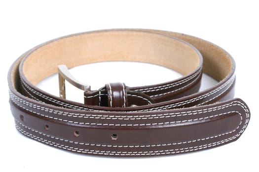 Close-up of brown twist belt