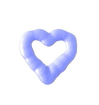 liquid heart on white background - 3d illustration
