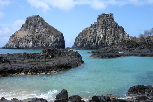 The "Pigs Bay" in Fernando de Noronha, a paradisiac island off the coast of Brazil.