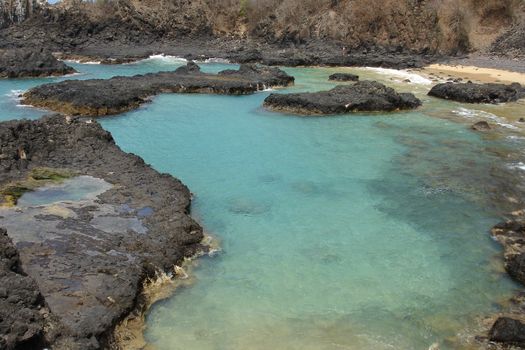 The "Pigs Bay" in Fernando de Noronha, a paradisiac island off the coast of Brazil.