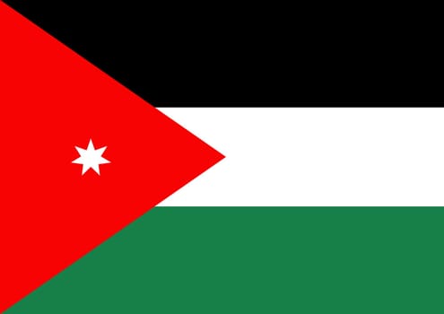 2D illustration of a flat Jordan Flag