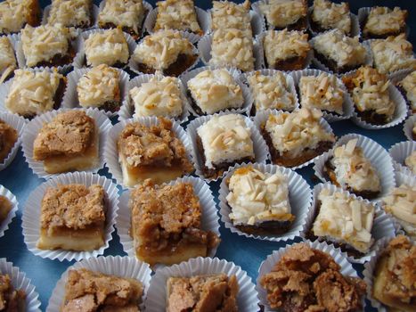 assortment of dessert squares