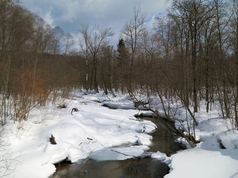 Winter river Sarva, Russia, Bashkortostan