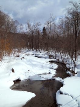 Winter river Sarva, Russia, Bashkortostan