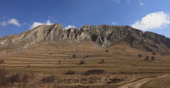 Early spring landscape in Trascau Mountains,Romania.