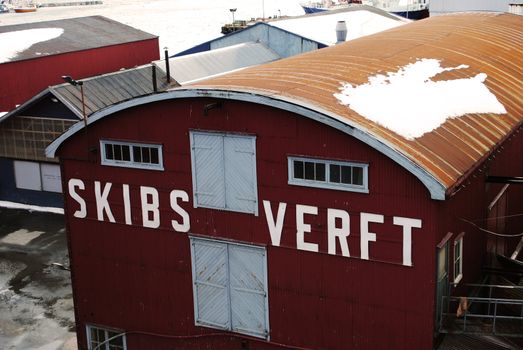 The shipyards in Tromsø, Norway.