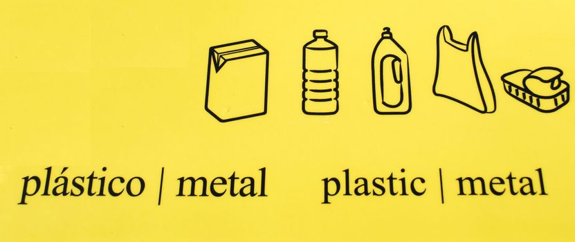 plastic and metal recycle symbols/pictures