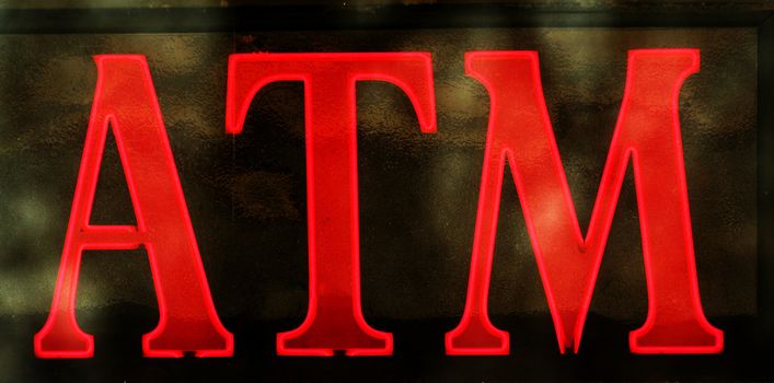 Sign for a automated teller machine