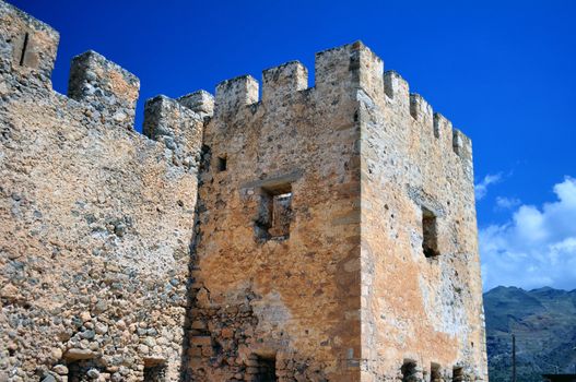 Travel photography: Frangocastello: venetian castle on the south coast of 

Crete