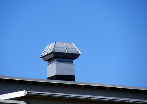 The stream of fresh air acts from a roof