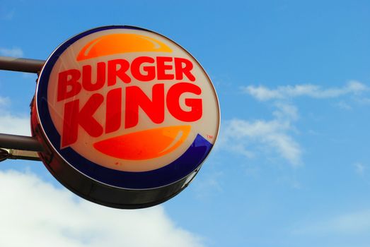 A Burger King sign.