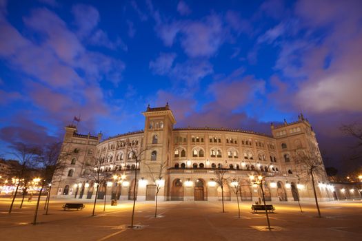 Bullring in Madrid, Las Ventas, situated at Plaza de torros. It is the bigest bullring in Spain.