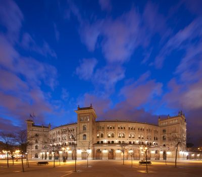 Bullring in Madrid, Las Ventas, situated at Plaza de torros. It is the bigest bullring in Spain.