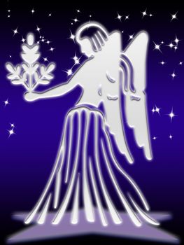 virgo greeting card of zodiac sign