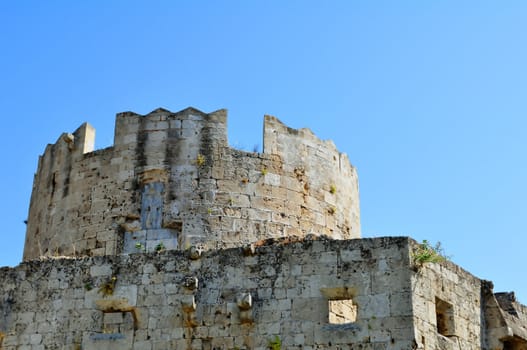 Travel photography: Old town: ancient Rhodes fortress, island of Rhodes, 

Greece
